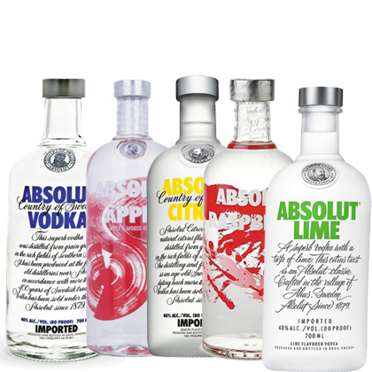Absolut Vodka 70cl Select Flavor